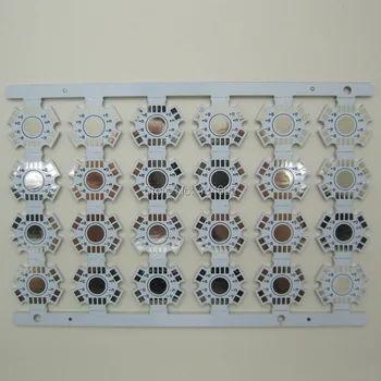 

120PCS/LOT High Power RGBW Led Emitter Light Lamp base Aluminum PCB Board 20x15mm White and Black Color For Choose