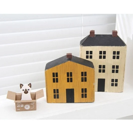 

BLEL Hot Funny Cat House Sticker Post It Bookmark Mark Tab Memo Sticky Notes (Size: 4cm by 2.5cm)