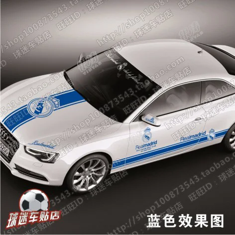 

Real Madrid football team car stickers car stickers car door hood trunk rear view mirror reflective car stickers Real Madrid fan