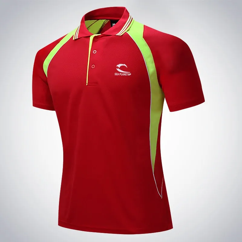 Ropa de tenis para hombre, Fitness, correr, correr, deportes al aire libre, entrenamiento, bádminton, camiseta de secado rápido, ropa de tenis de mesa de manga corta