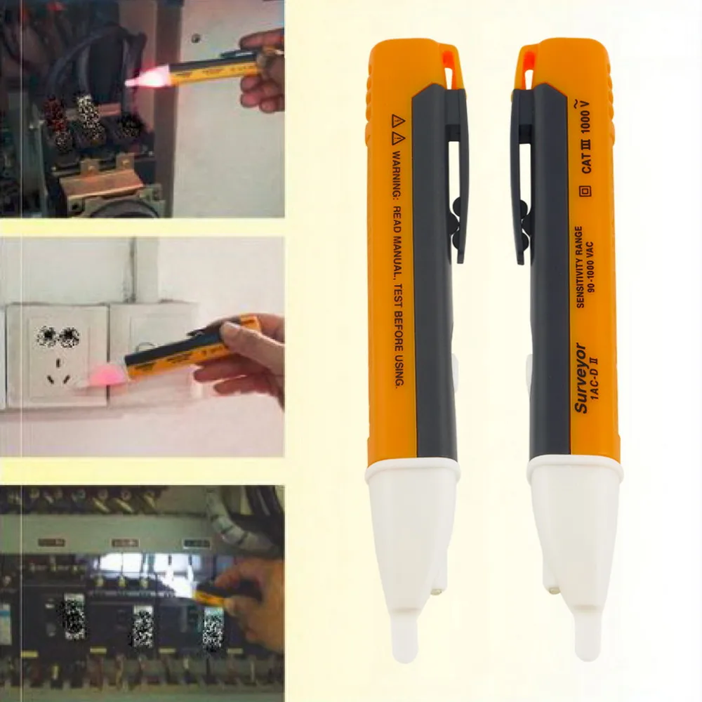 

Socket Wall AC Power Outlet Voltage Detector Sensor Tester Electric Test Pen LED Light Voltage Indicator 90-1000V Worldwide Shop