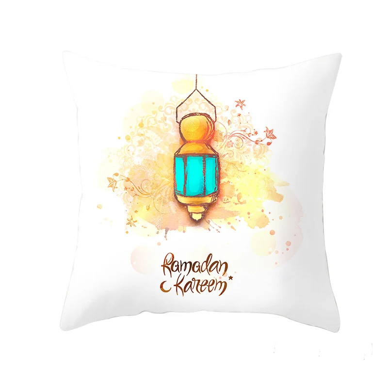 45*45cm Eid Mubarak Sofa Cushion Cover Pillow Case Islamic Muslim Ramadan Decoration Ramadan Kareem pillowcase