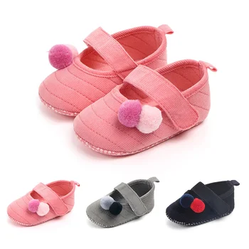 

Baby First Walker Spring Autumn Models Newborn Soft Bottom New Small Ball Baby Shoes Solid Color Baby Princess Shoes