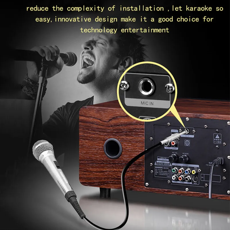 PA350 дома Театр караоке dvd плеер Динамик одно целое Деревянный Hi Fi Home Audio сабвуфер