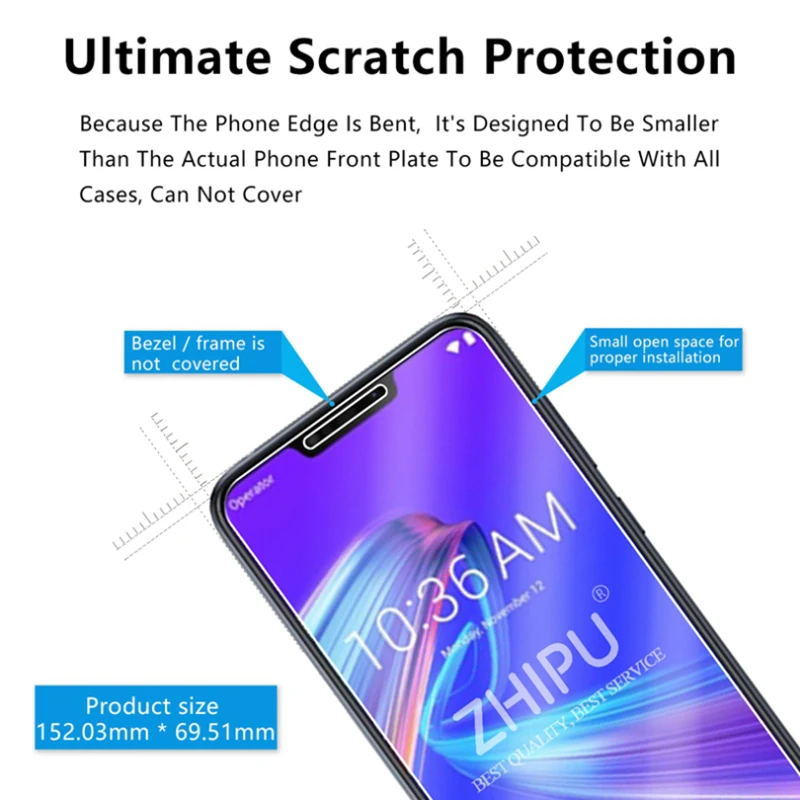 Закаленное стекло для Asus Zenfone Max M2 ZB633KL Защитное экрана 2.5D 9 H закаленное Pro