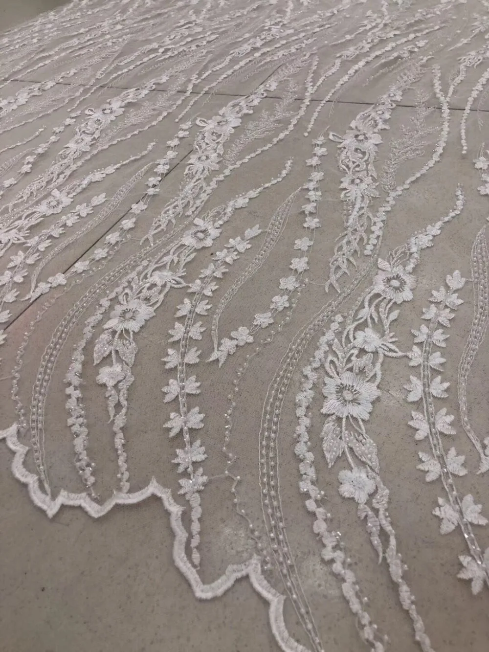 

high quality french lace fabric with beads SYJ-8278 Nigerian lace fabrics african net lace fabric for wedding