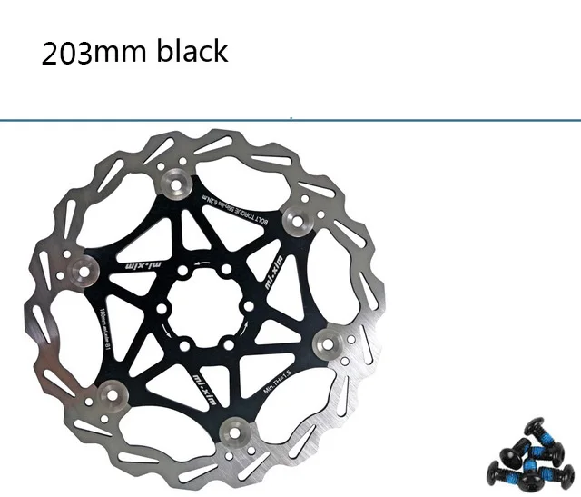 Mi. Xim MTB велосипеда 160/180/203 мм B1 Горный Велосипед Велосипедный спорт поплавок плавающей дисковые роторы красный/синий/черный/золото для дисковый тормоз горного велосипеда - Цвет: 203mm
