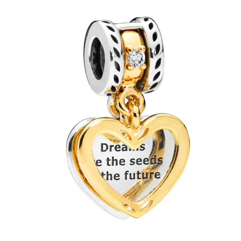 

2018 Autumn Dreams are the Seeds of Future Dangle Charm fits pandora Charm Bracelet Silver 925 original Heart Beads DIY Making.