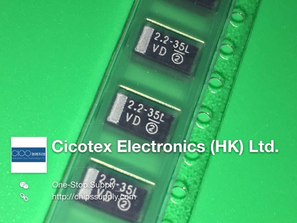 30 шт./лот 293D225X9035C2TE3 конденсатор стандартной длины 2 мкФ 35V 10% 2312 2-35LVD 2-35L | Лампы и