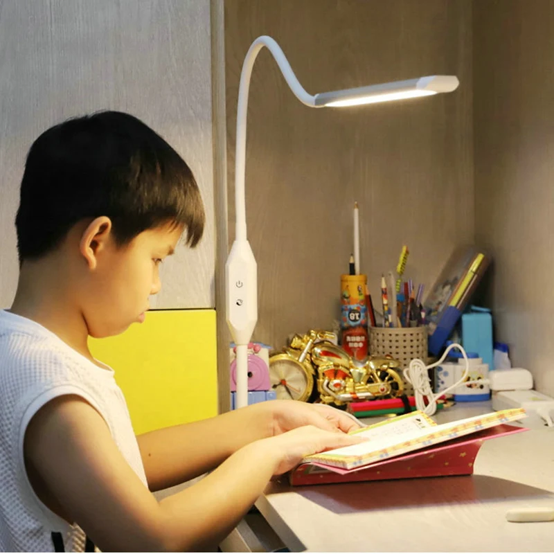  Artpad Eye Protection Long Arm Clip-on Lamp 360 Rotatable Gooseneck Touch Dimmer Work Bedroom Deskt - 32979723632
