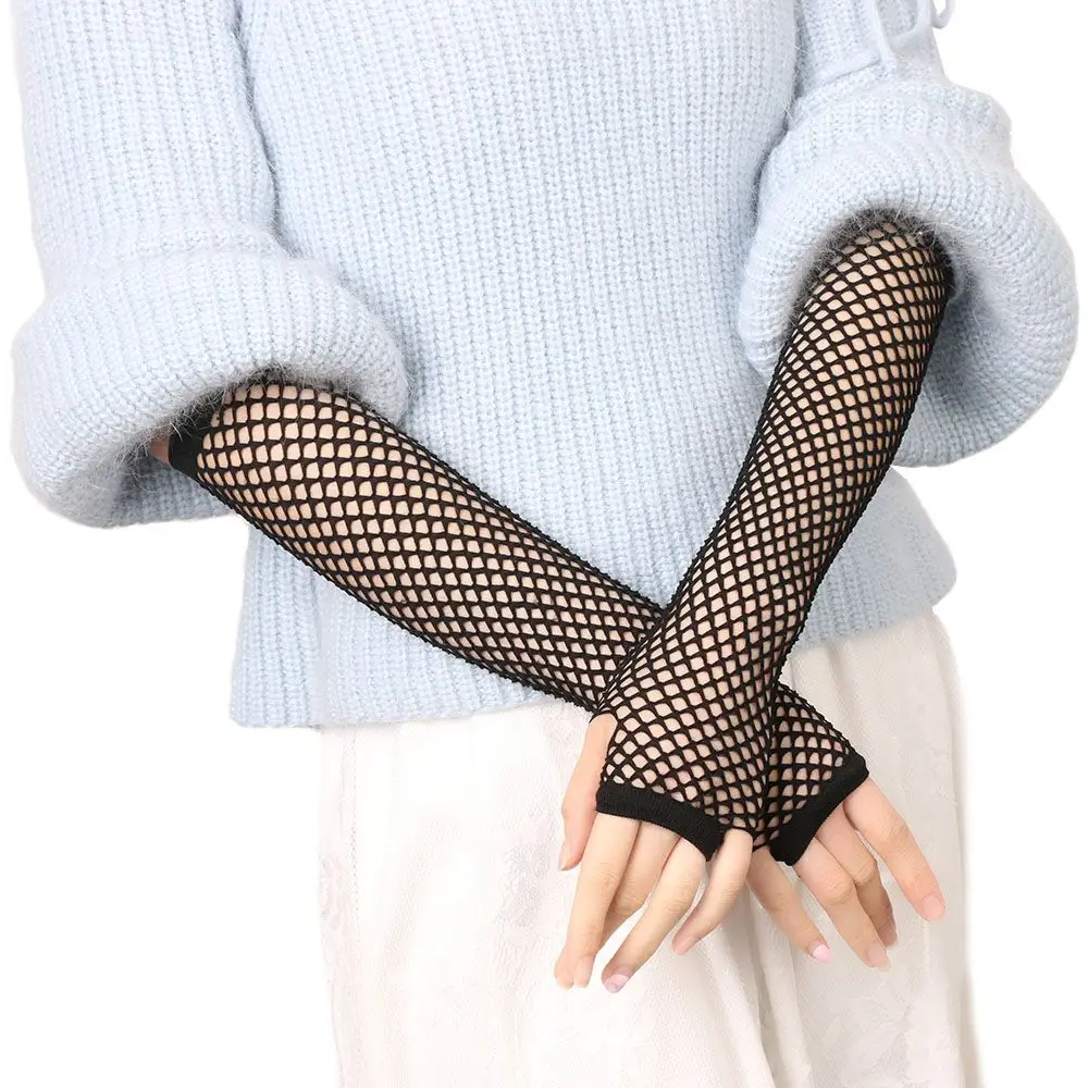 Buy Women Gloves Hollow Out Holes Sexy Punk Goth Lady