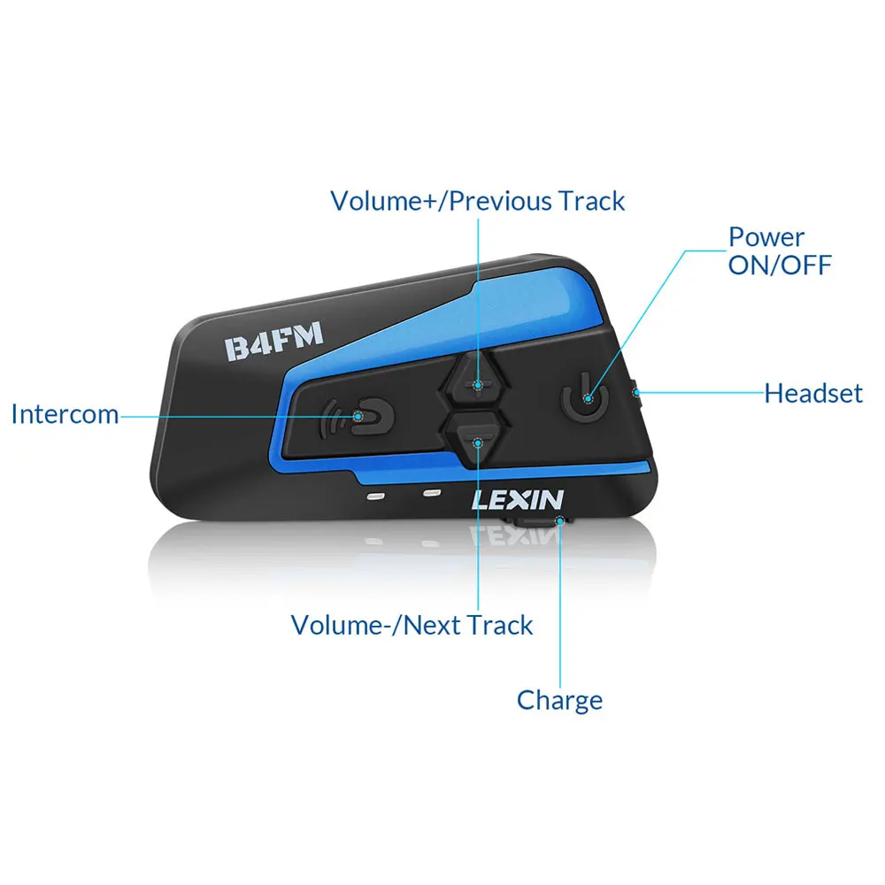 Lexin 2 шт. шлем Bluetooth гарнитура мотоцикл домофон для 4 гонщиков говорящий с fm-радио мото гарнитура intercomunicador B4FM