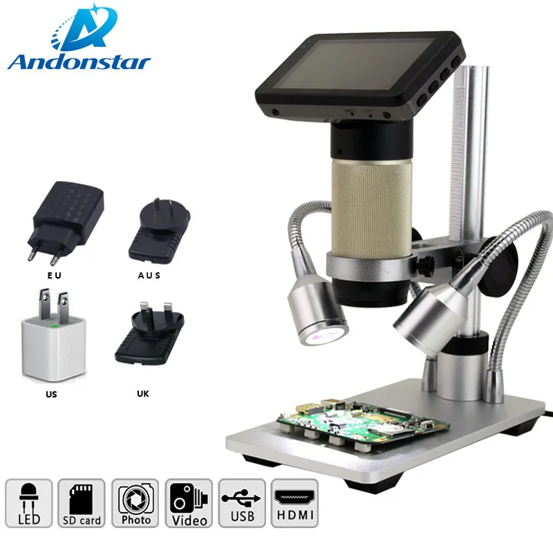 Andonstar ADSM201 inspection HDMI digital font b microscope b font camera for industry lab PCB repair