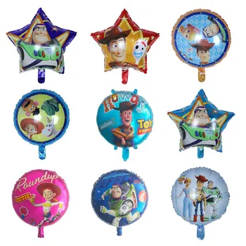 

10pcs 18inch Toy Foil Balloons Cartoon Story Hero Woody Captain Buzz Lightyear Birthday Party Decor Inflatable Helium Globos