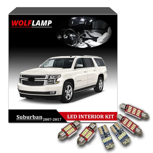 Wolflamp 14pcs Super Bright Ice Blue Led Interior Car Lights For Wolflamp 14pcs Super Bright Ice Blue Led Interior Car Lights For 2007 2017 Chevrolet Suburban Tahoe Map Light License Plate Bulb