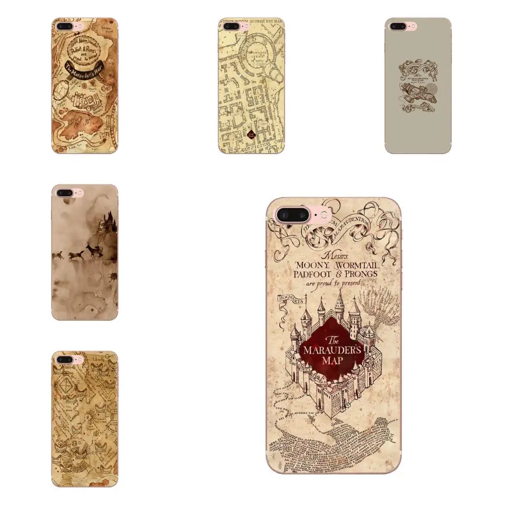 

For Xiaomi Redmi Note 2 3 3S 4 4A 4X 5 5A 6 6A Pro Plus Skin Thin Cell Case Marauders Map