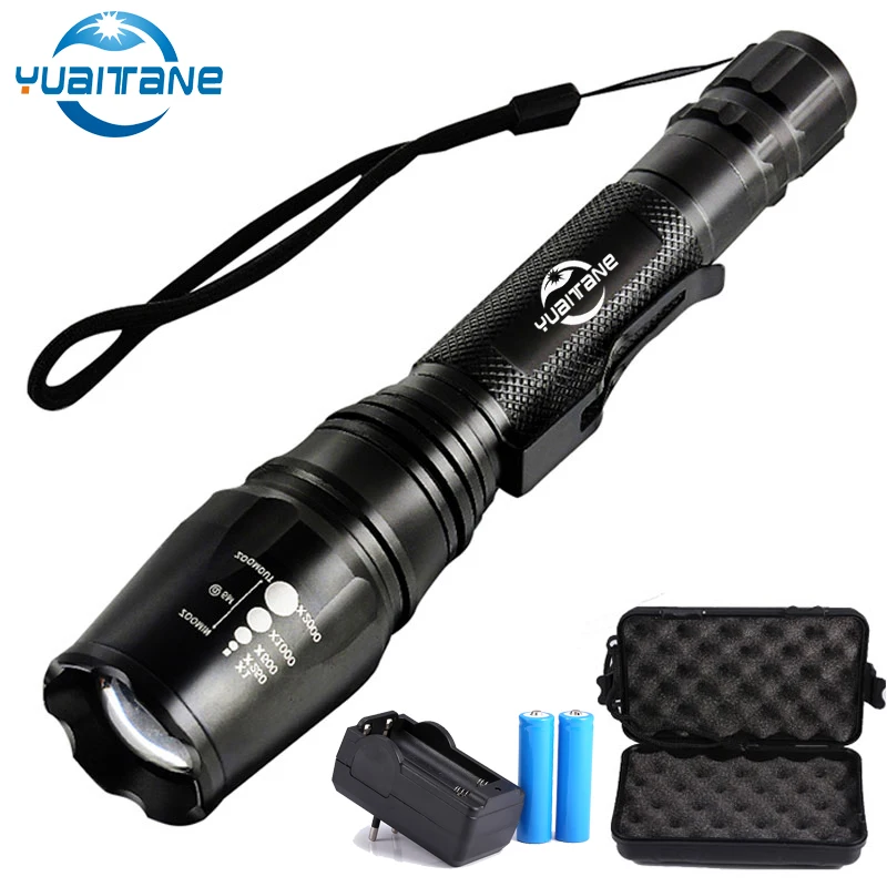 

18000LM LED Flashlight Ultra Bright Rechargeable Torch linterna Led Flashlight Adjustable for Camping Hiking Emergency use 18650