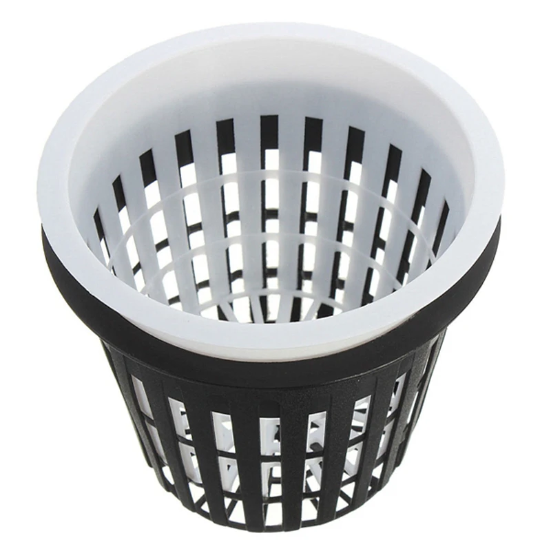10pcs Plastic Mesh Pot Hydroponic Aeroponic Plant Grow Net Basket Garden Seed Germinating Flower Pots 3Inch