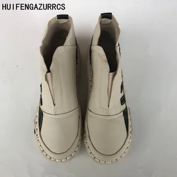 

Careaymade-New Genuine leather shoes,Pure handmade ankle boot,The retro art mori girl shoes,Fashion fringed boots ,3 color