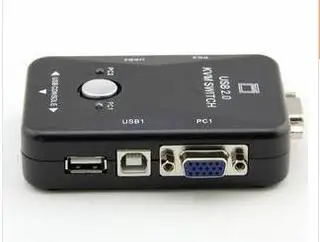2 Port VGA USB2.0 Manual KVM Switch Box PC Monitor Console
