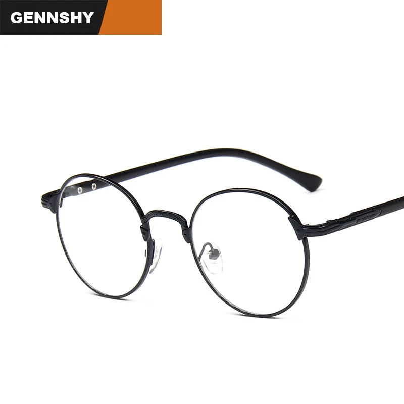 New Korean Eyeglasses Women Men Retro Small Round Metal Optical Frame