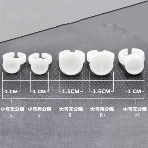 100 шт./пакет одноразовые реснички на заколках контейнер для клея кольца татуировки пигментные чернила для поддонов клей для ресниц держатель