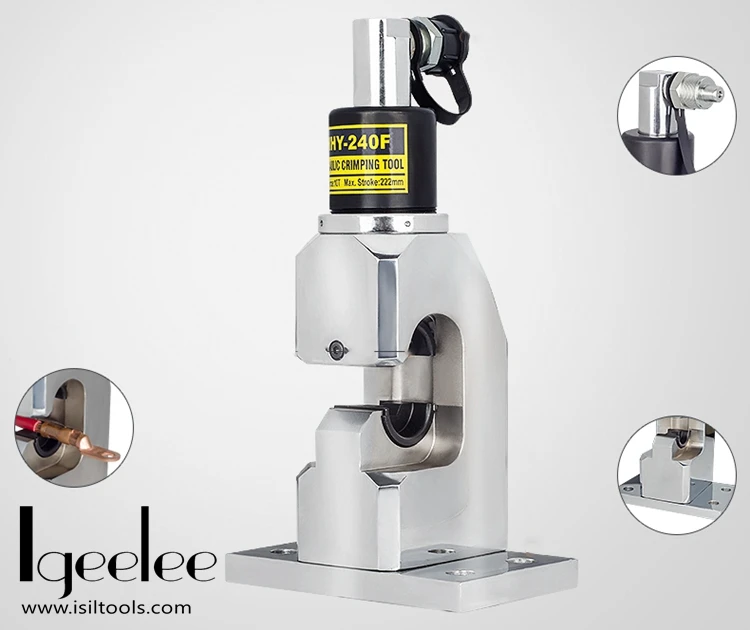 

iGeelee Hydraulic crimping tool HHY-240F for crimping AL or CU cable lug with dies 16-24mm2