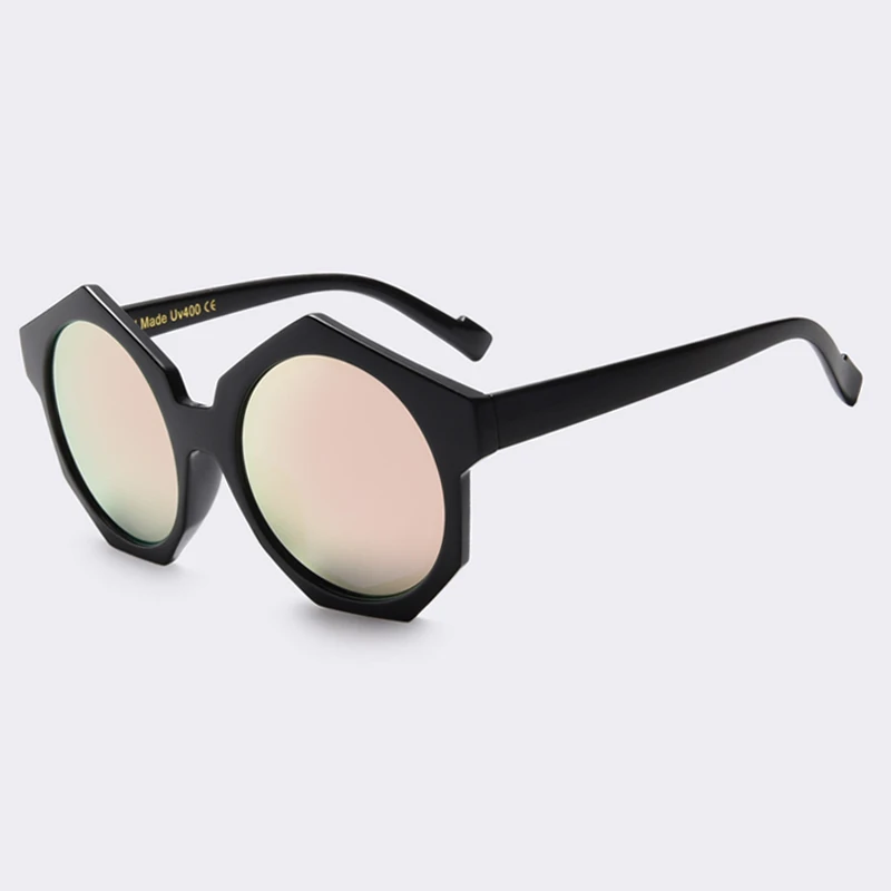 Winla, новинка, модные круглые солнцезащитные очки для женщин, фирменный дизайн, зеркальные очки, большая оправа, очки, Винтажные Солнцезащитные очки, Летний стиль, UV400 - Цвет линз: C06