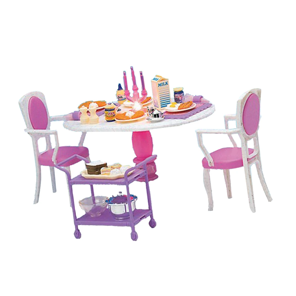 1/6 обеденный стол стул продукты для кукольного домика набор мебели для столовой аксессуары для корректировки фигуры