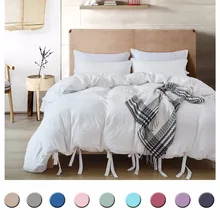 

Super Soft Washed Crepe Microfiber Duvet Cover Set Twin/Queen/King Size Bedding Bed linen Set Ten Colors Available