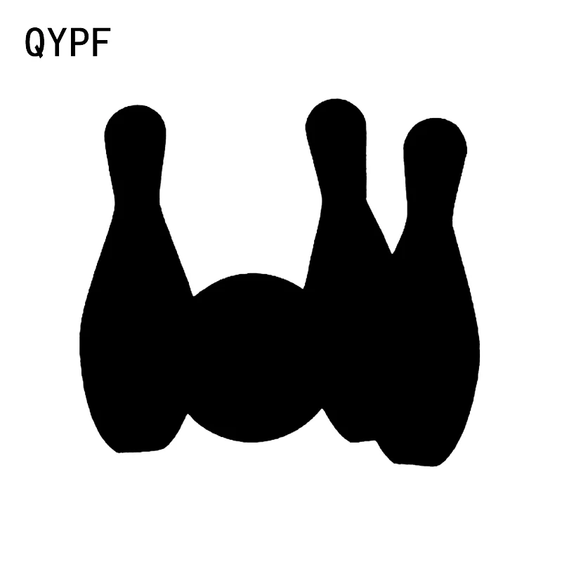 

QYPF 13.1*12CM Game Sport Leisure Player Bowling Decor Car Sticker Accessories Vinyl Silhouette C16-1312