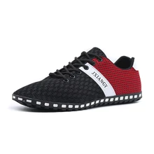 2017 New Fashion Men Business Casual shoes Walking Low top Summer Sandals Mesh Breathable Comfortable Lightweight