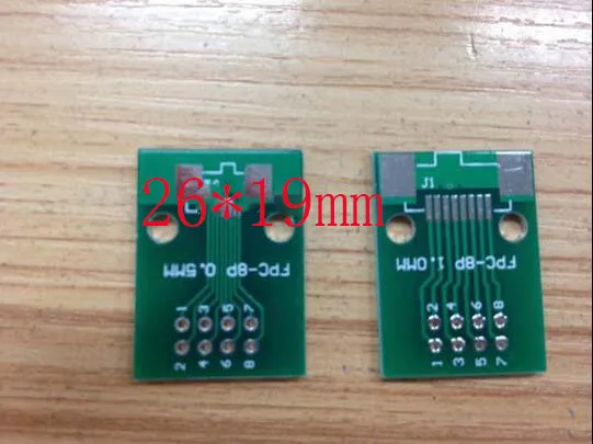 100 pc FPC 8PIN передачи доска FFC Для DIP 2,54 на тонкопленочных транзисторах на тонкоплёночных транзисторах ЖК-дисплей панель 1 мм 0,5 мм Шаг плата двусторонняя