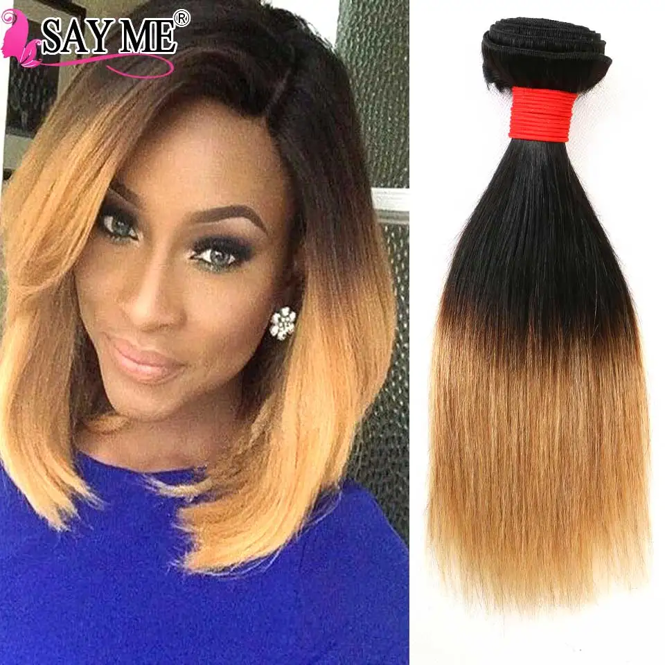SAY ME Brazilian Straight font b Hair b font font b Bundles b font Ombre font