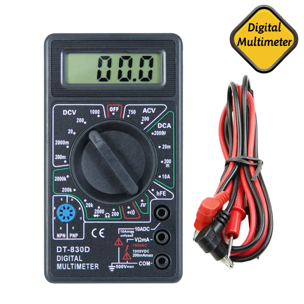 

LCD Digital Multimeter AC/DC 750/1000V Digital Mini Multimeter Probe For Voltmeter Ammeter Ohmmeter Tester Meter Accessories