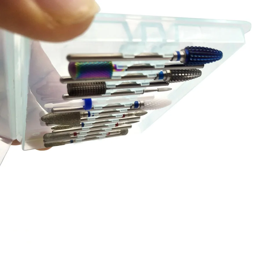 HYTOOS 14 отверстий для ногтей сверло коробка 3/3" держатель сверла подставка прозрачный акриловый пластиковый контейнер для демонстрации для сверл аксессуары