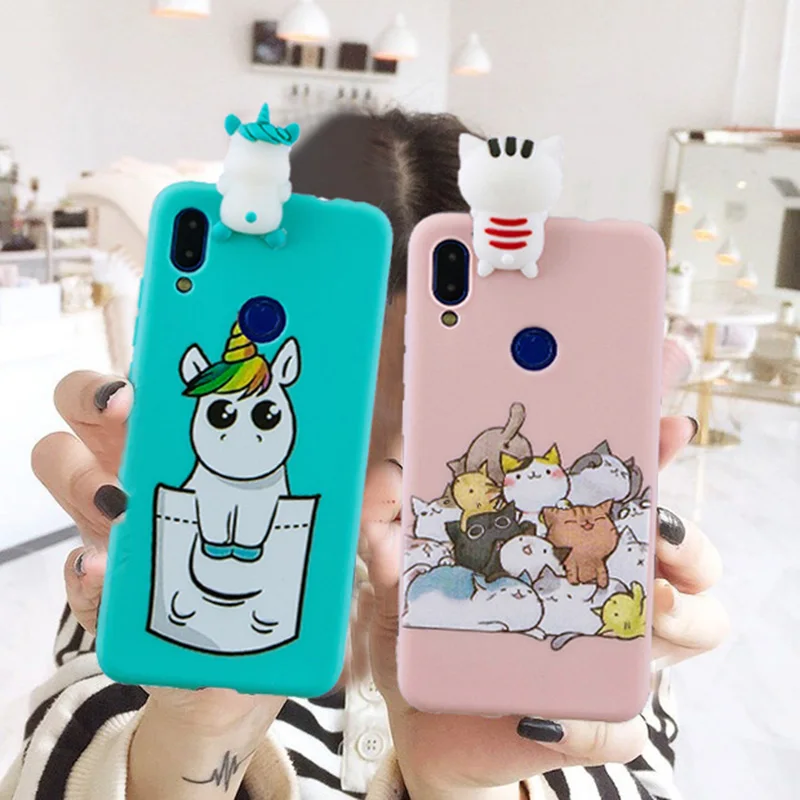 3D Cartoon Cute Animal Patterned Soft TPU Case Cover on sfor Xiaomi Mi A2 Lite F1 8 Redmi 4X 4A 5 Plus S2 Note 7 5 6 Phone Coque (3)