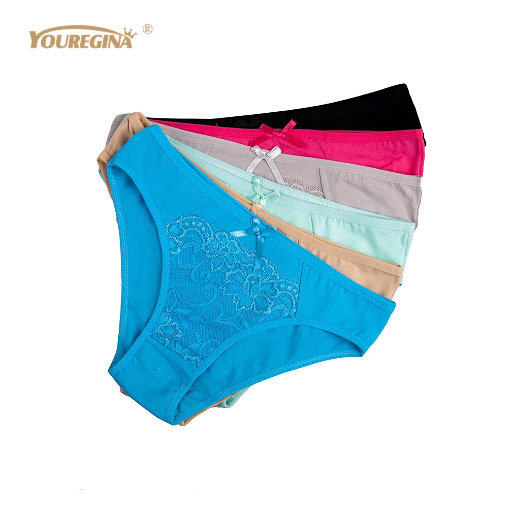 YOUREGINA Underwear Women Sexy Lace Floral Panties Low Waist Breathable