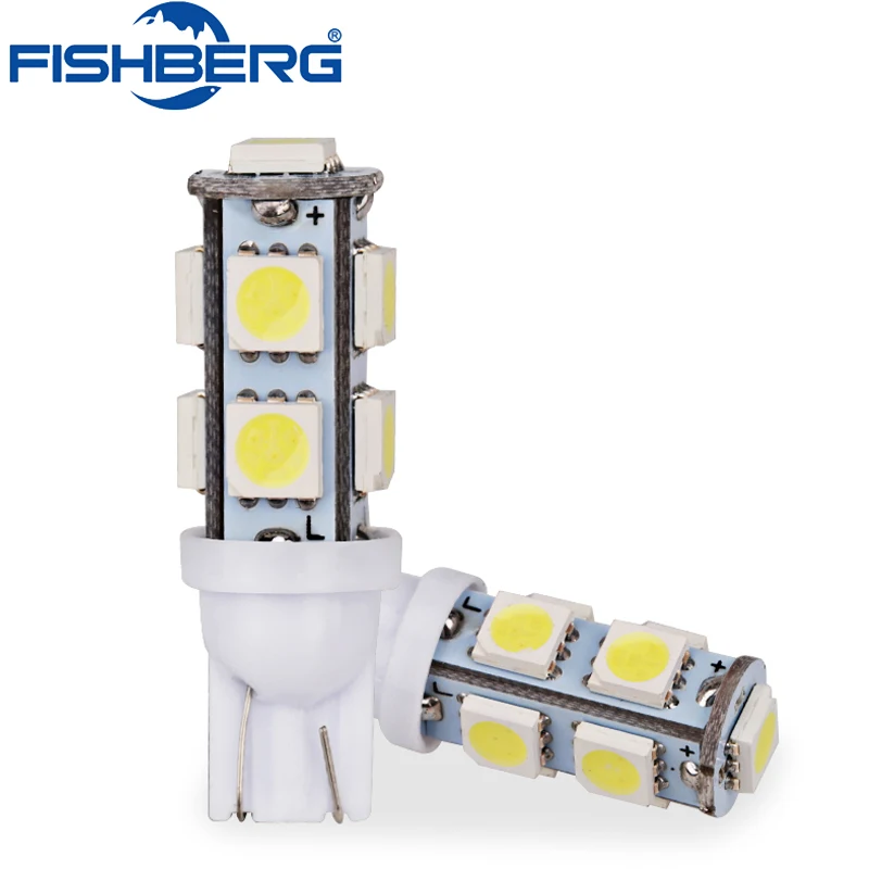 

4X T10 W5W LED Bulbs 9 SMD 5050 194 168 192 Xenon White Red Blue Green Yellow Warm Wedge License Plate Turn FISHBERG