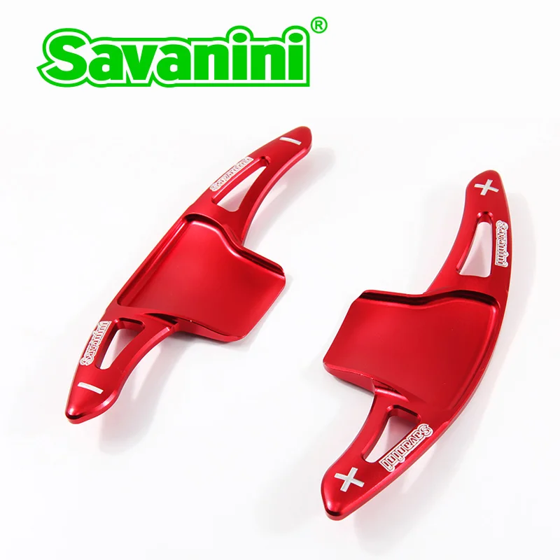 Savanini 2 шт. Алюминиевый Рычаг переключения передач для Ford Explorer(2013-) Авто аксессуары для стайлинга - Цвет: Красный