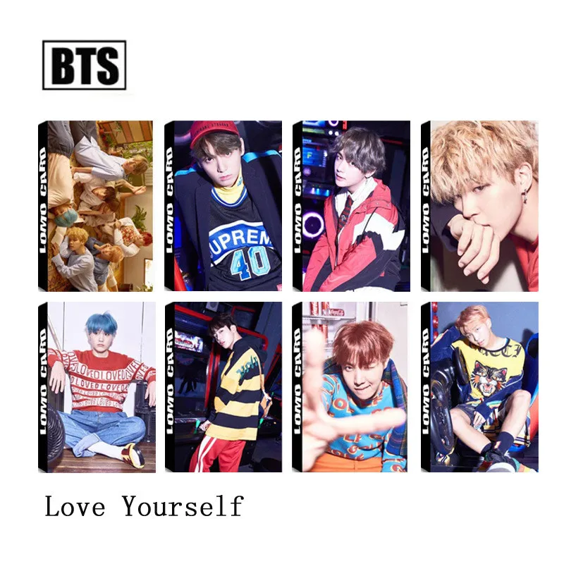 KPOP 30 шт. комплект BTS Bangtan обувь для мальчиков фото плакат ЛОМО карта Love Yourself