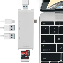 Тип-c концентратор Многофункциональный macbook док-станция usb концентратор Алюминиевый USB-C конвертер