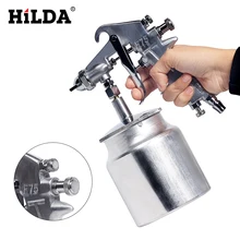 HILDA 400 мл Краска пневматическое ружьё аэрография распылитель сплав краска ing распылитель инструмент с бункером для краски автомобиля ручные инструменты