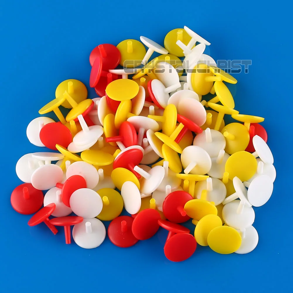 100pcs Plastic Golf Ball Position Markers Assorted Colorful Marker New