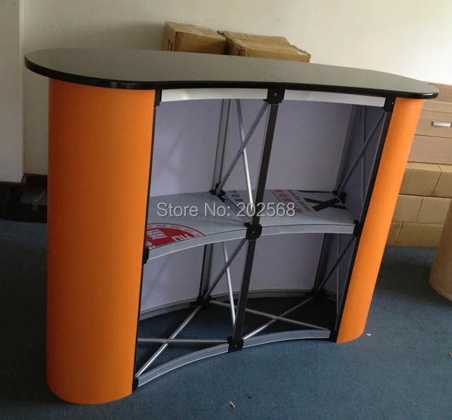 

Portable Folding Aluminum Pop Up Counter,Advertising Pop Up Promotion Table+Free Printing