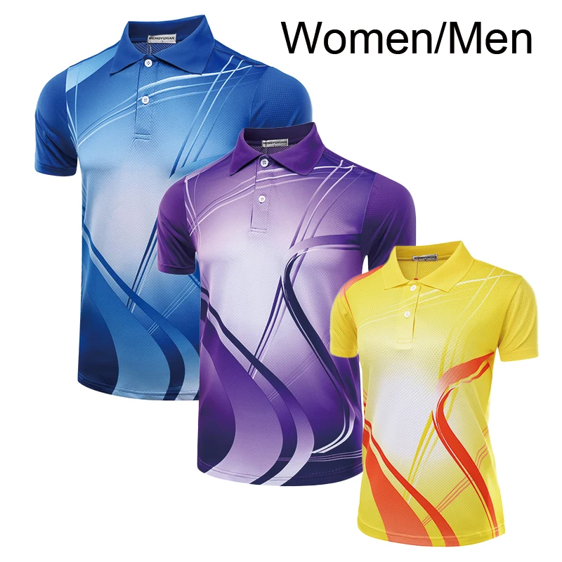 Camiseta de bádminton con impresión gratuita para hombres y mujeres, camiseta de tenis de mesa, camiseta de bádminton femenina/masculina, camiseta de tenis deportiva 5051AB Camiseta de bádminton con impresión gratuita para hombres y mujeres, camiseta de tenis de mesa, camiseta de bádminton femenina/masculina, camiseta de tenis deportiva 5051AB