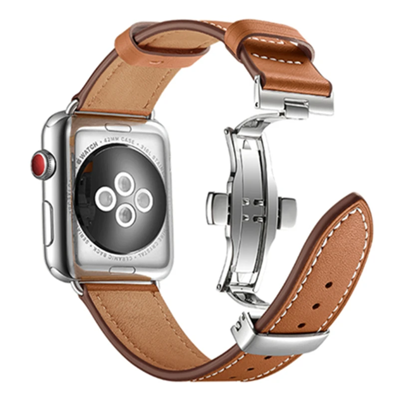 

Leather Watchband for Series 4 Apple Watch Band 40mm 44mm Sport Bracelet wrist Strap for iWatch Series 1/2/3 38mm 42mm belt