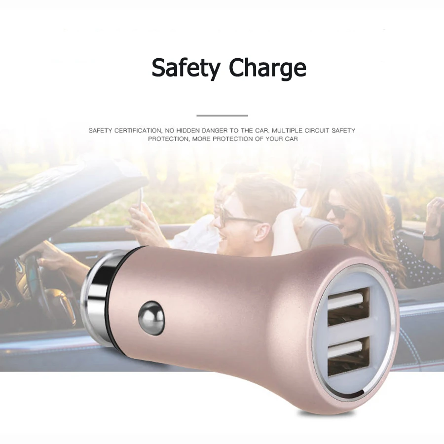 QUIDUX мини usb автомобильный адаптер на 2 портный Dual Порты и разъёмы 5V 3.1A USB Авто
