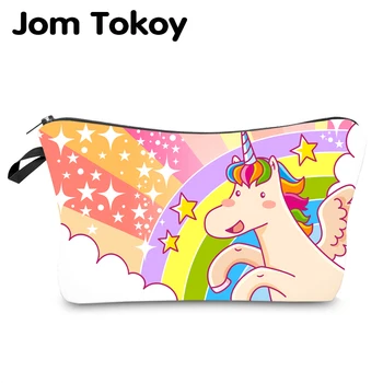 

Jom Tokoy Cosmetic Organizer Bag Makeup bag Printing Unicorn Cosmetic Bag Fashion Women Multifunction Beauty Bag hzb816