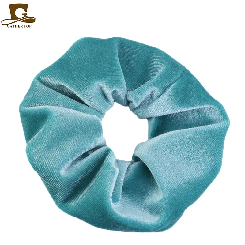 light green 10 шт./лот эластичный бархат кольцо-повязка для волос резинки для волос головная банда для волос хвост держатель - Цвет: light green